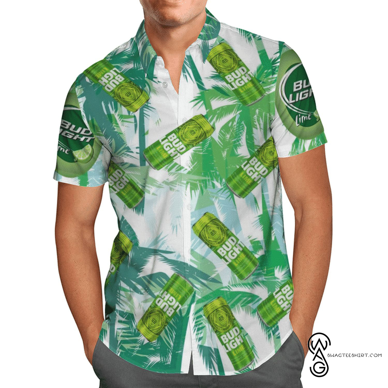 [Top Trending] Green Busch Light Beer Busch Latte Drinking Beer Lover Beach Summer Full Printing Hawaiian Shirt